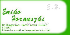 eniko horanszki business card